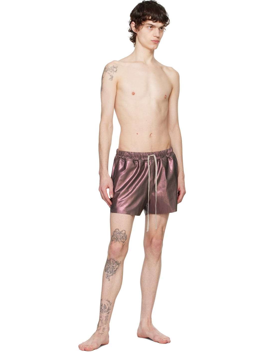 Brown Hollywood Boxer Swim Shorts - 4