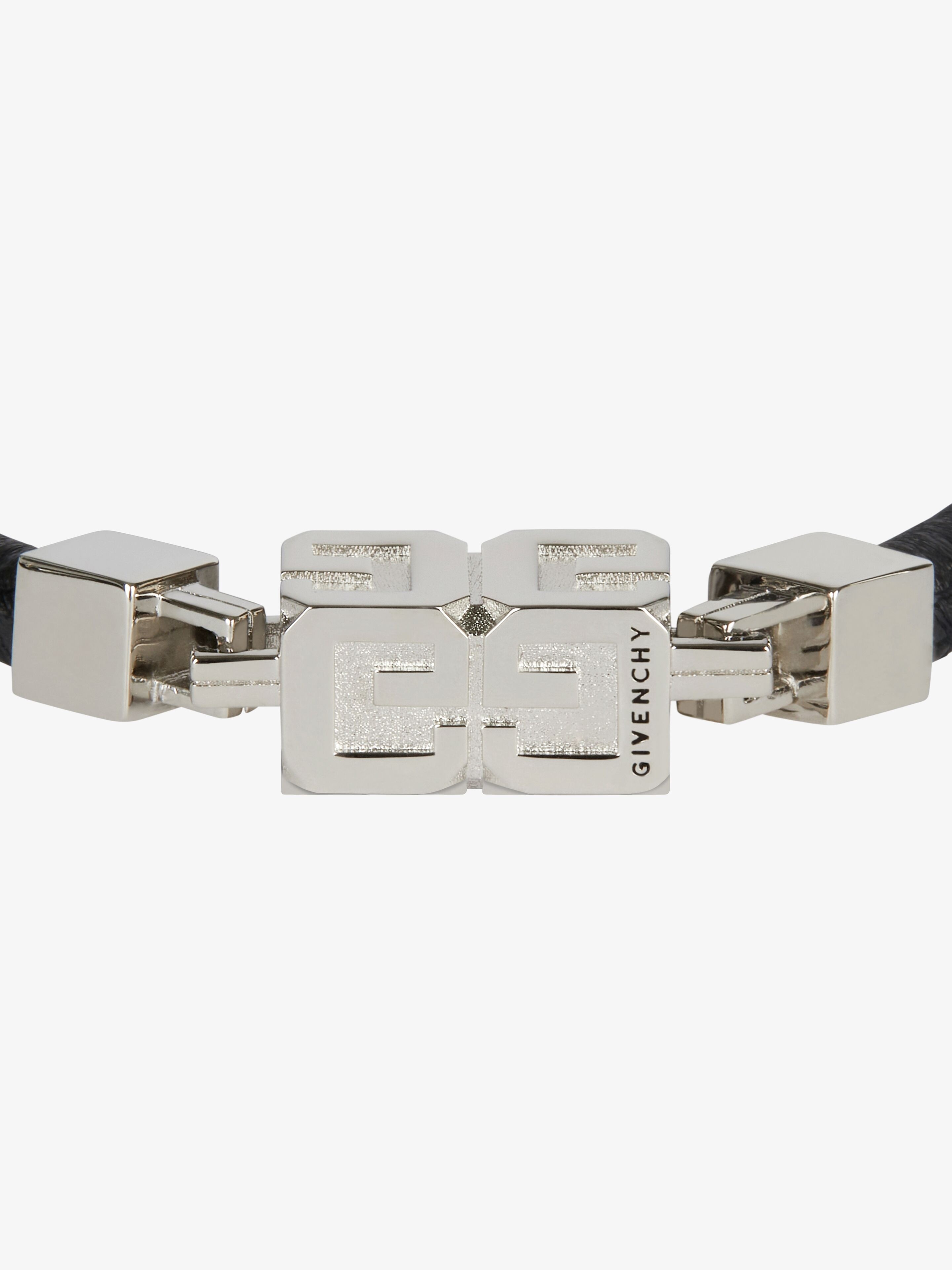 G CUBE BRACELET IN LEATHER AND METAL - 6