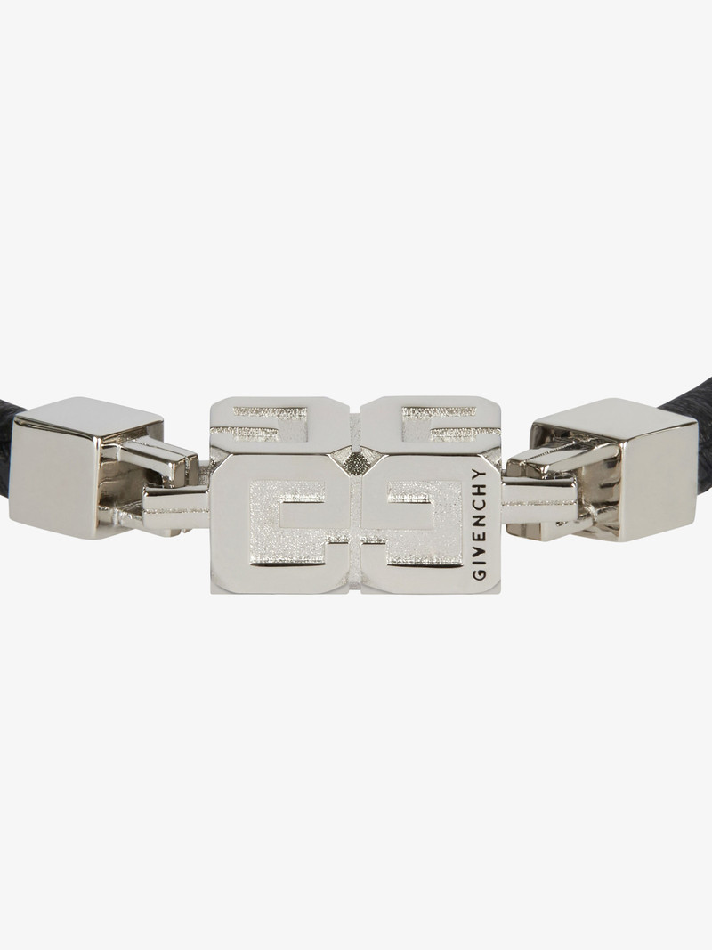 G CUBE BRACELET IN LEATHER AND METAL 6