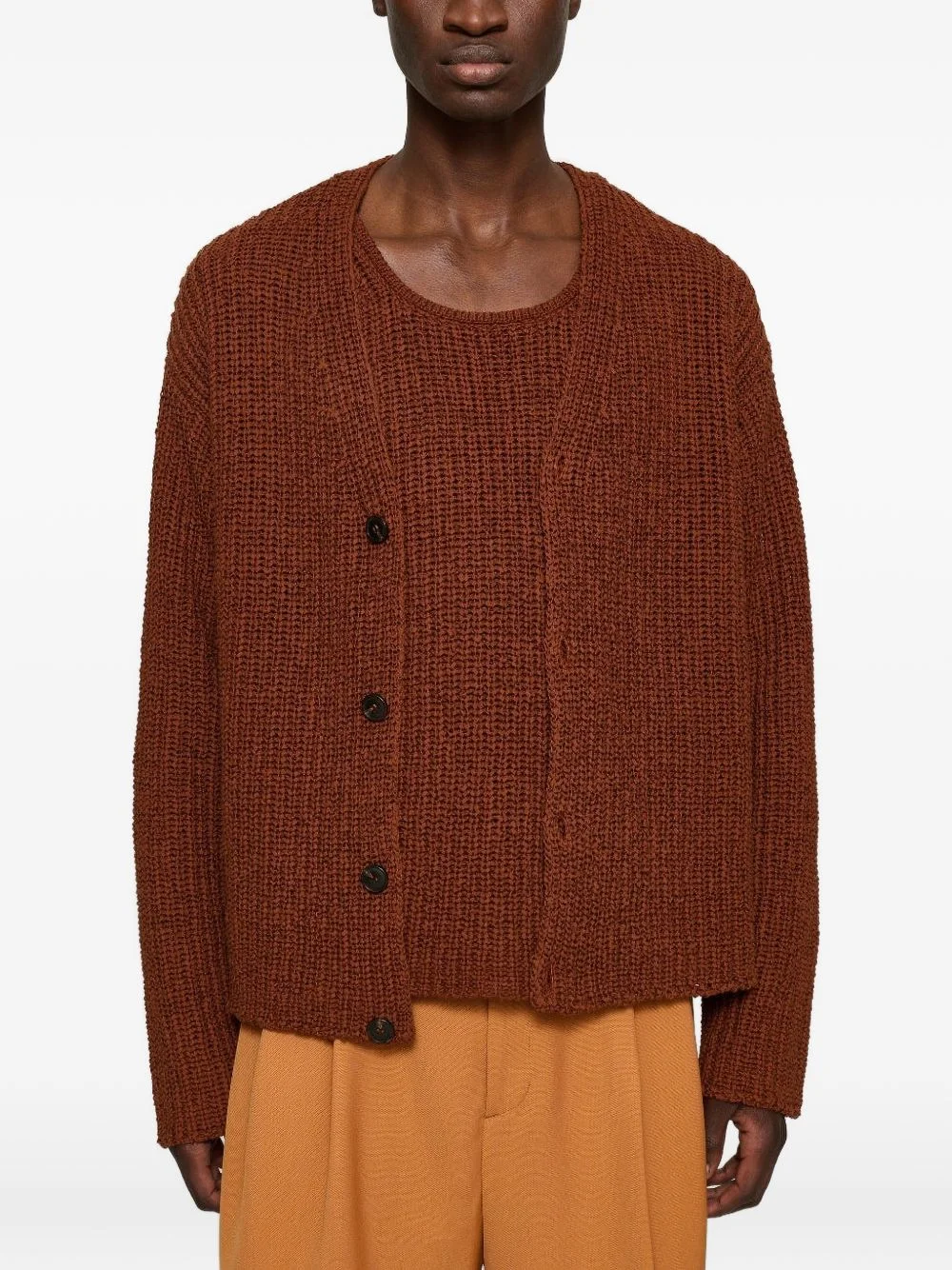 Eldar tape-knit cardigan - 1