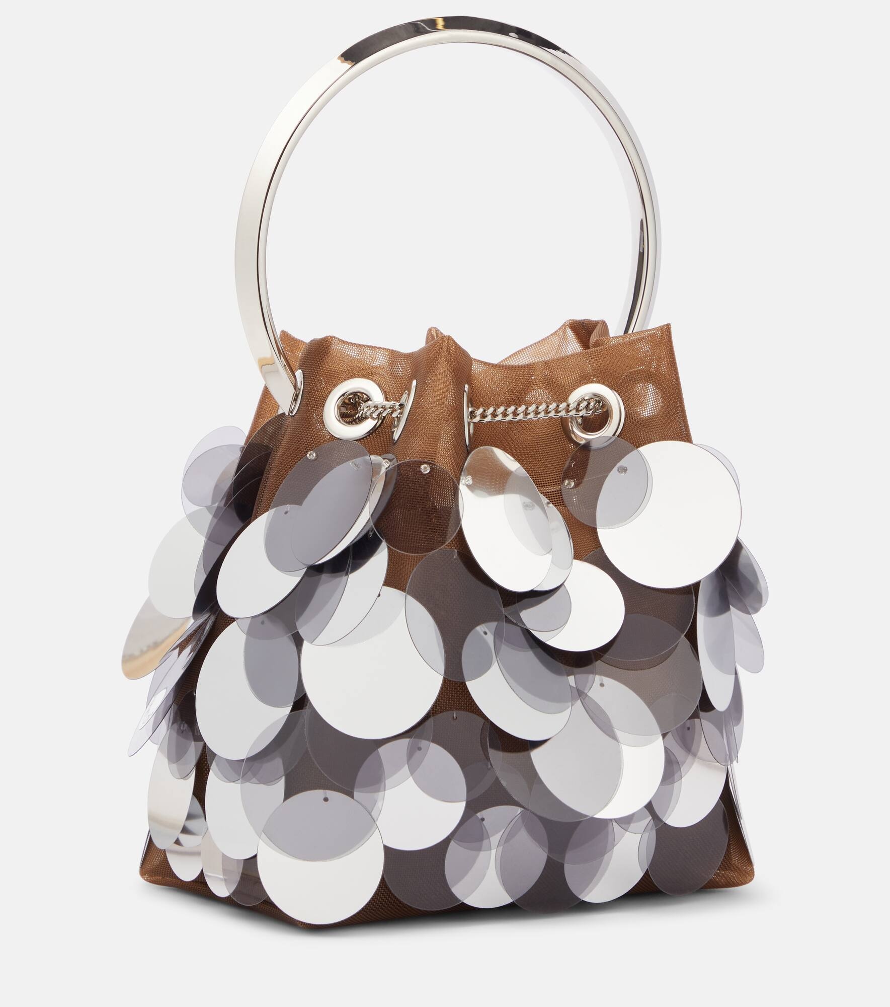 Bon Bon sequined mesh bucket bag - 4