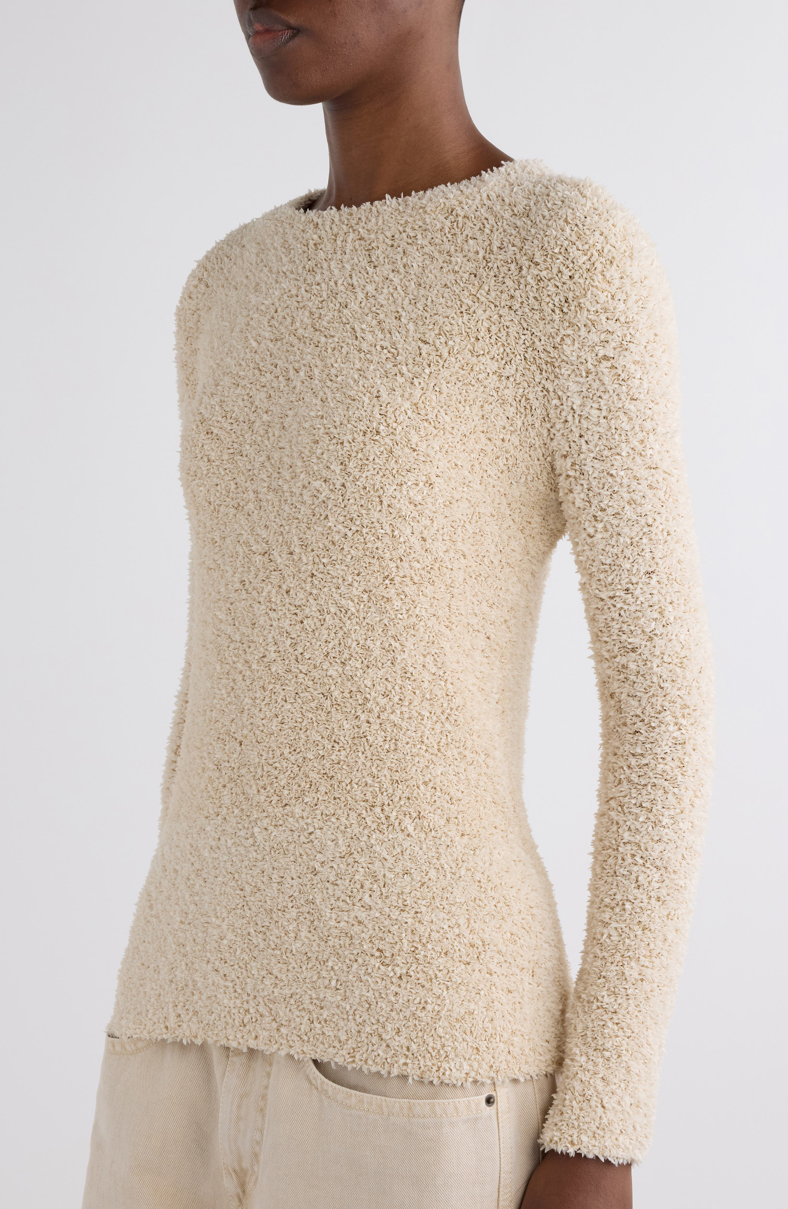 Isabel Marant Bethany Bouclé Sweater in Ecru at Nordstrom - 5