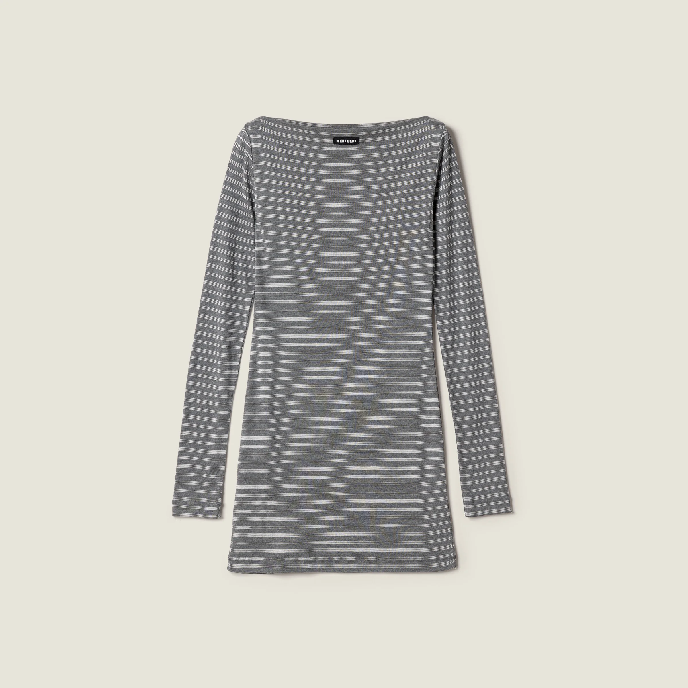 Striped jersey mini-dress - 1