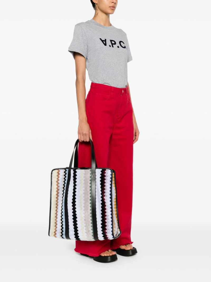 Missoni zigzag-woven tote bag outlook
