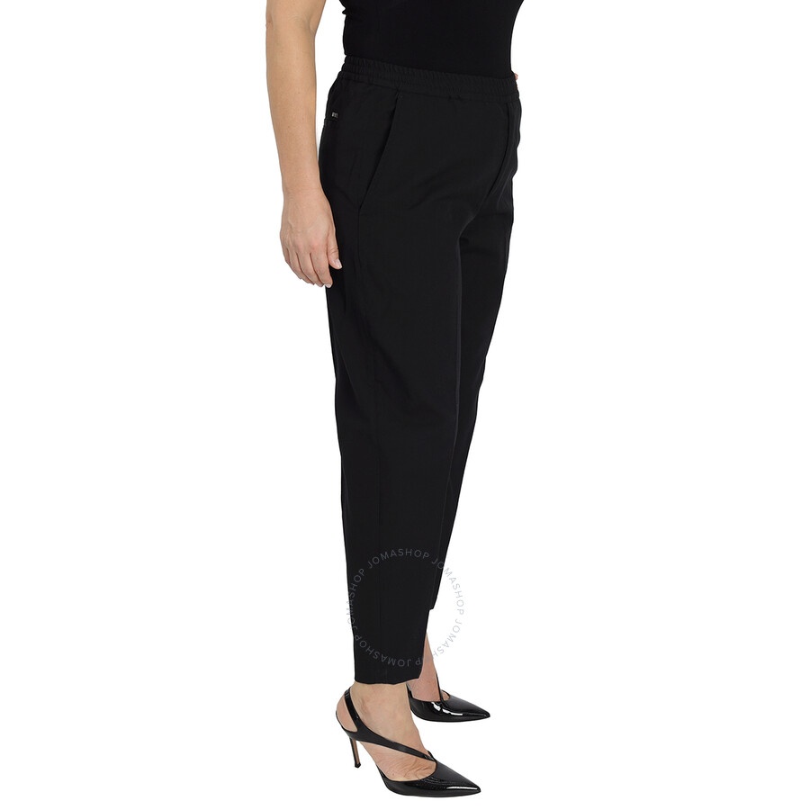 Emporio Armani Ladies Black Casual Cotton Stretch Trousers - 6