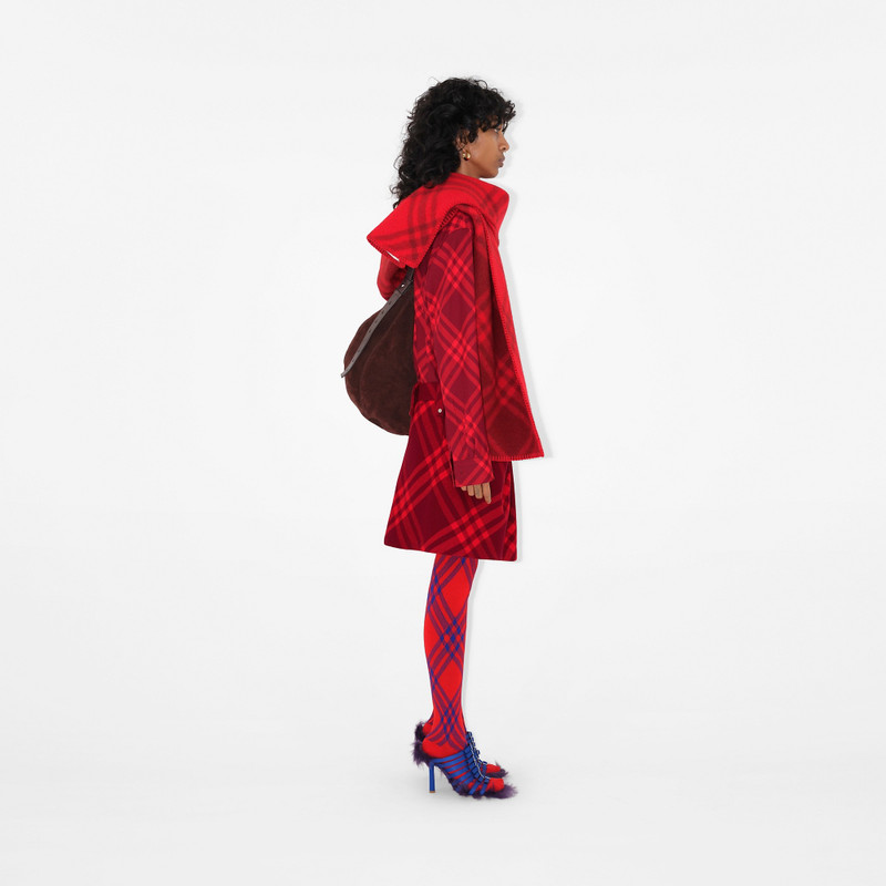 Check Wool Mini Skirt 3