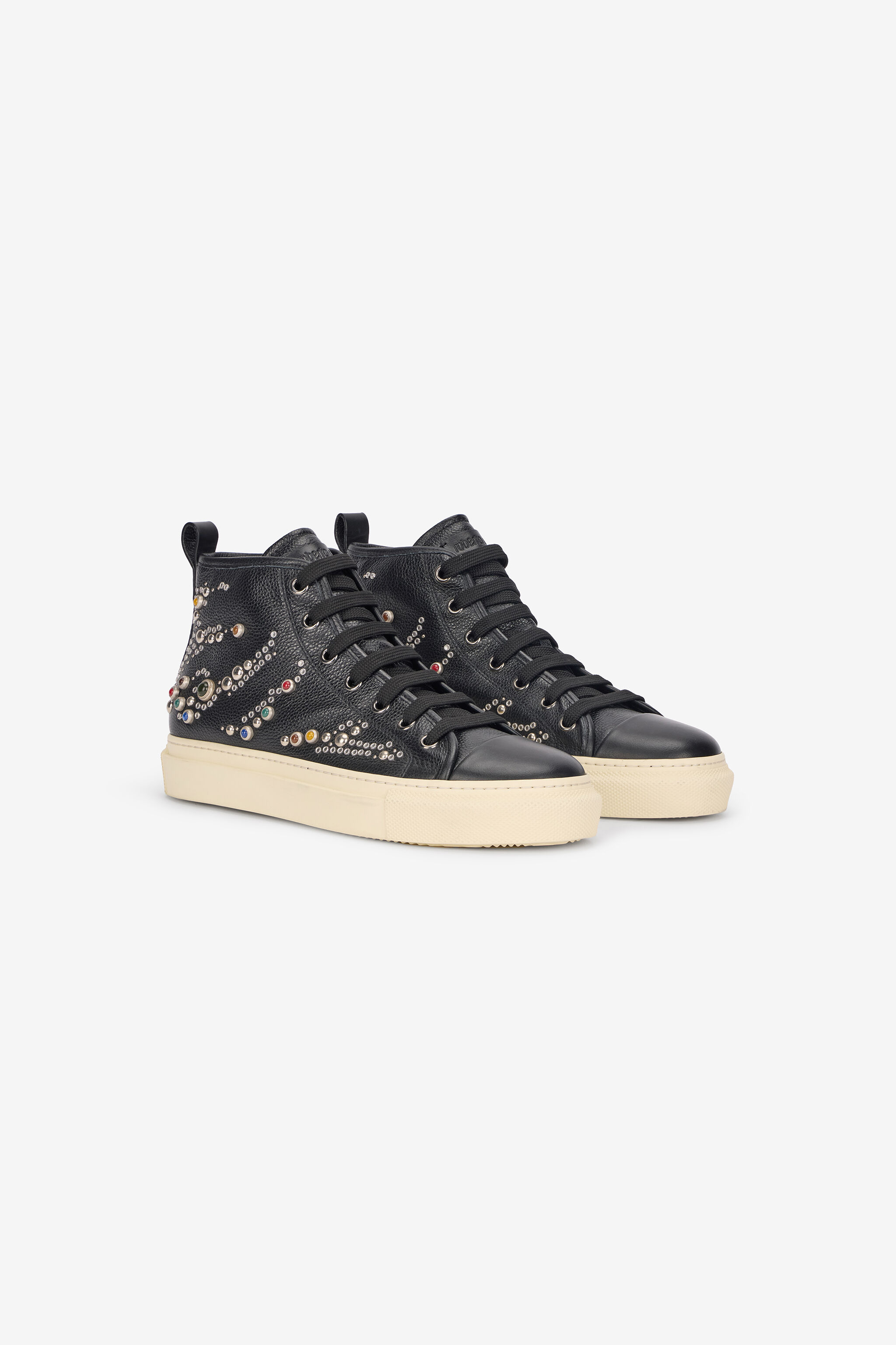 High-Top Sneakers With Studs And Stones - 2