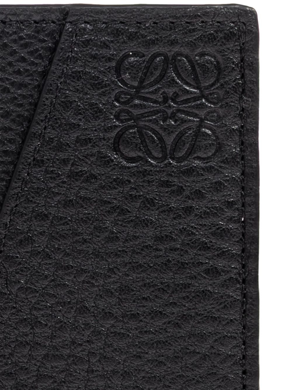 embossed-logo panelled leather wallet - 5