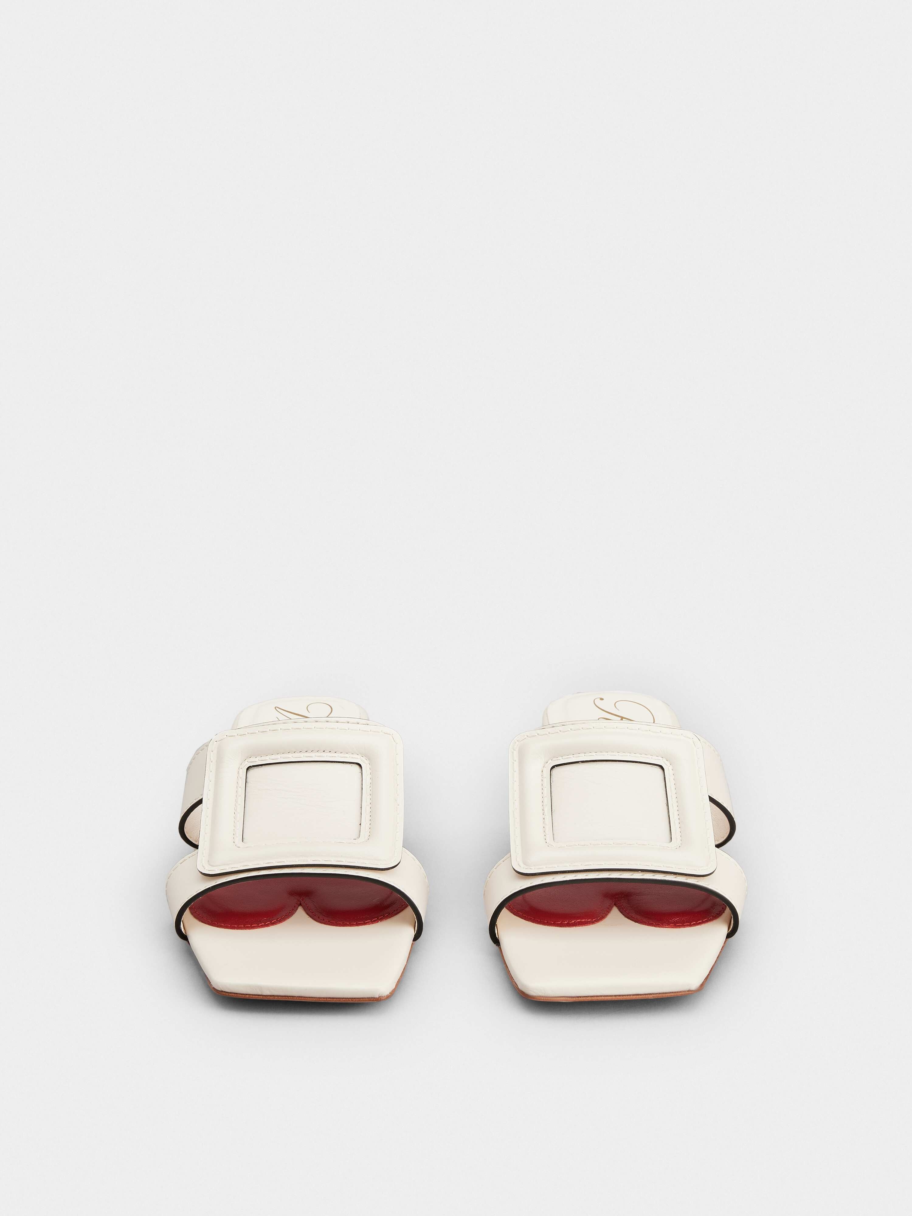 Stitching Buckle Mules in Leather - 6