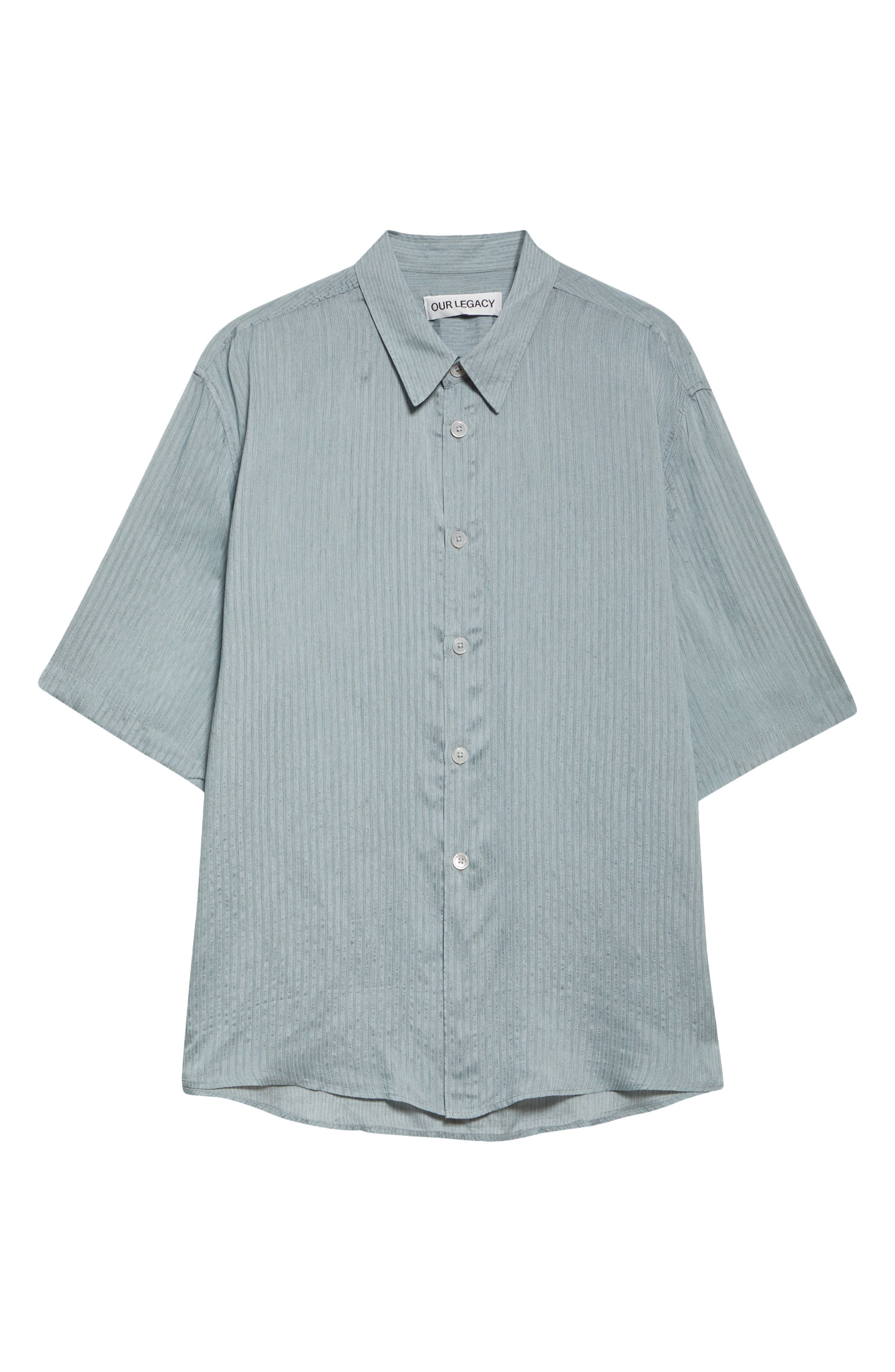 OUR LEGACY Beyond Button-Up Shirt in Geo Stripe Ceremonial Viscose at Nordstrom - 6
