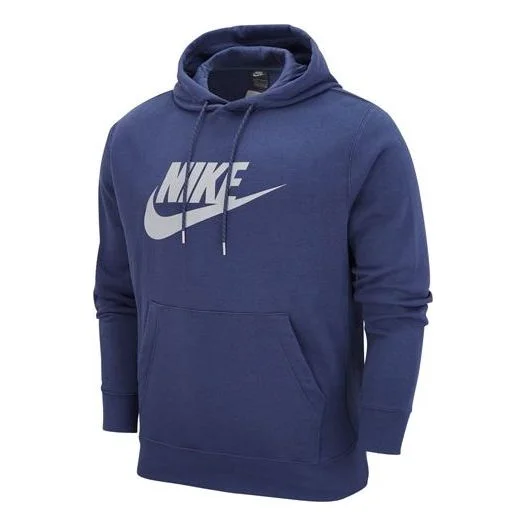 Nike front large logo hoodie 'Navy' DM1237-410 - 1
