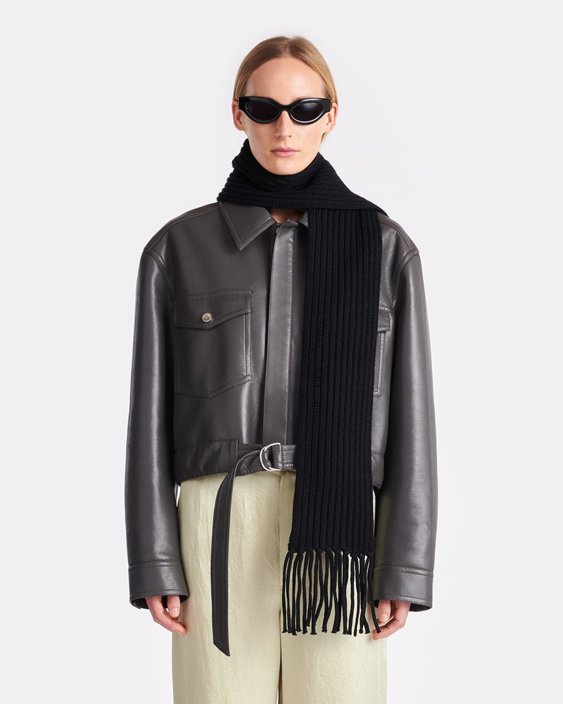 Nanushka Cropped Regenerated Leather Jacket outlook