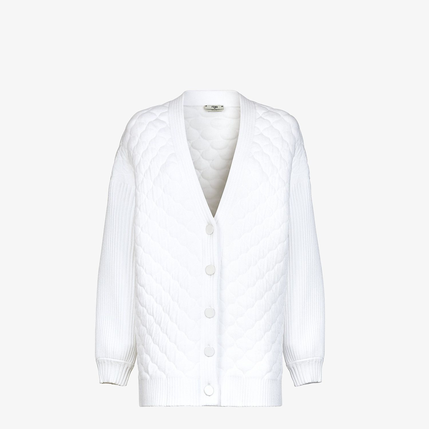 White viscose cardigan - 1