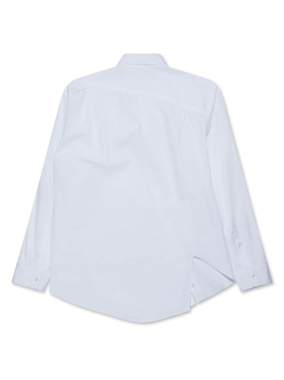 Comme des Garçons SHIRT x Lacoste logo-patch asymmetric shirt outlook