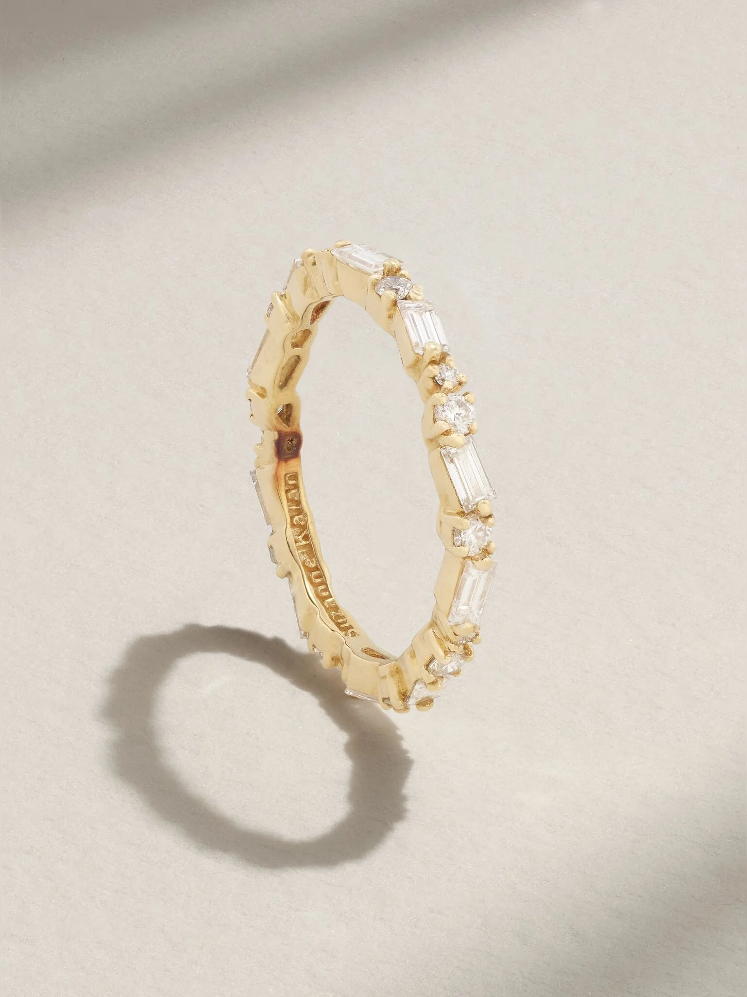 18-karat gold diamond ring Gold - 1