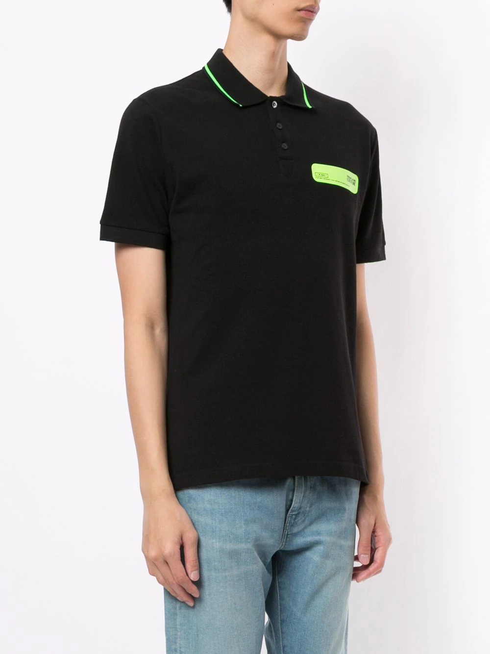 logo patch polo shirt - 3