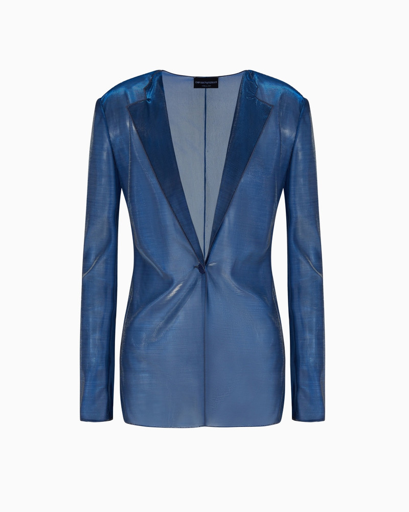 IRIDESCENT KNIT-FABRIC BLAZER 1