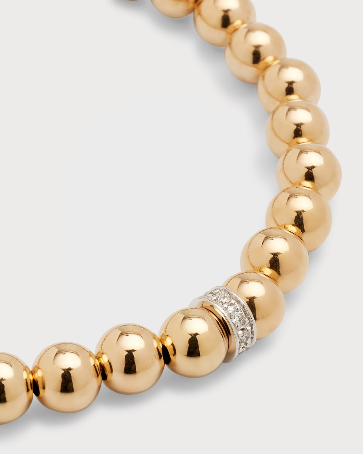 14k Beaded Diamond Wheel Bracelet - 3