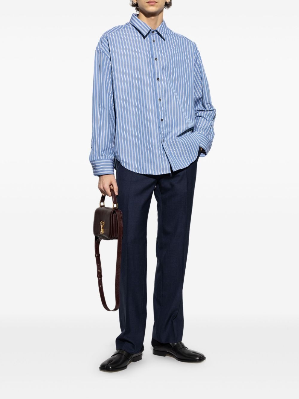 pressed-crease tapered trousers - 2