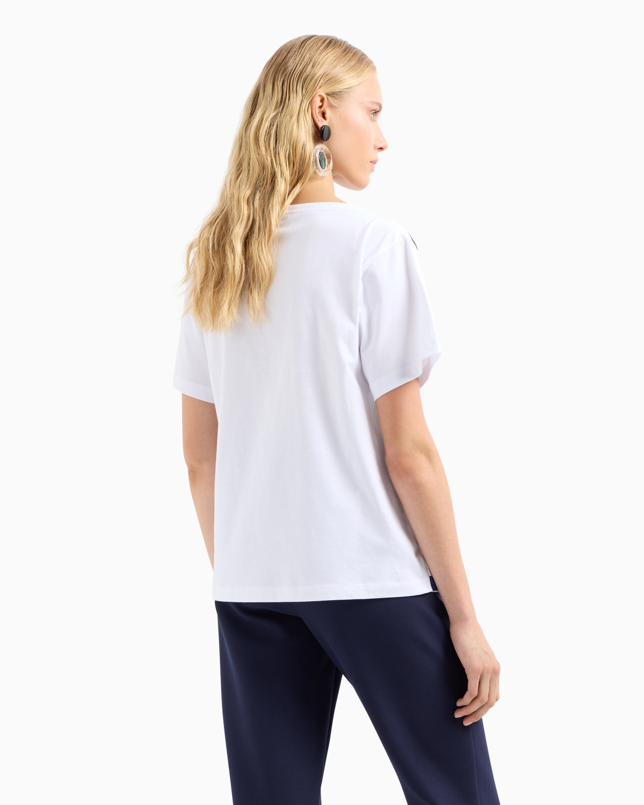 ASV organic jersey T-Shirt with foulard panel - 3