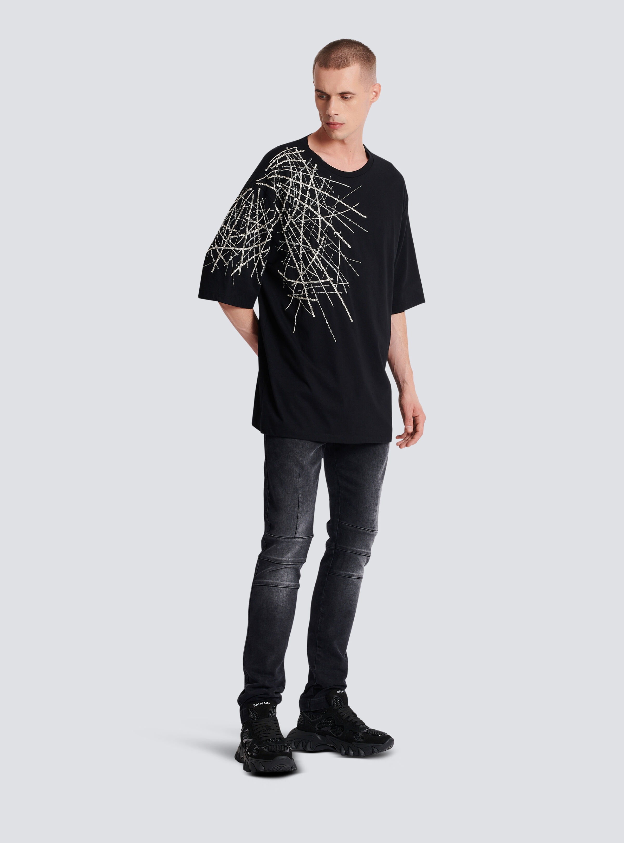 Embroidered jersey T-shirt - 3