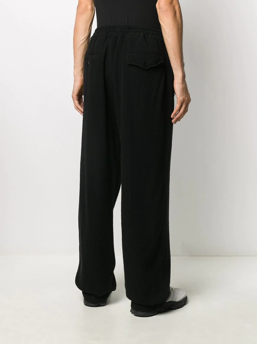 wide-leg wool trousers - 4