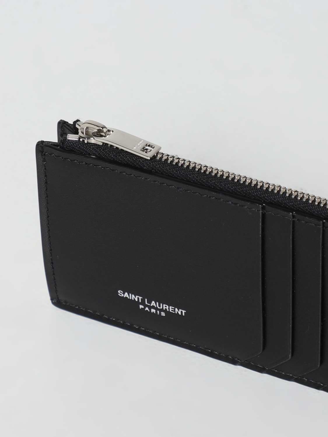 Saint Laurent Fragments brushed leather cardholder - 3