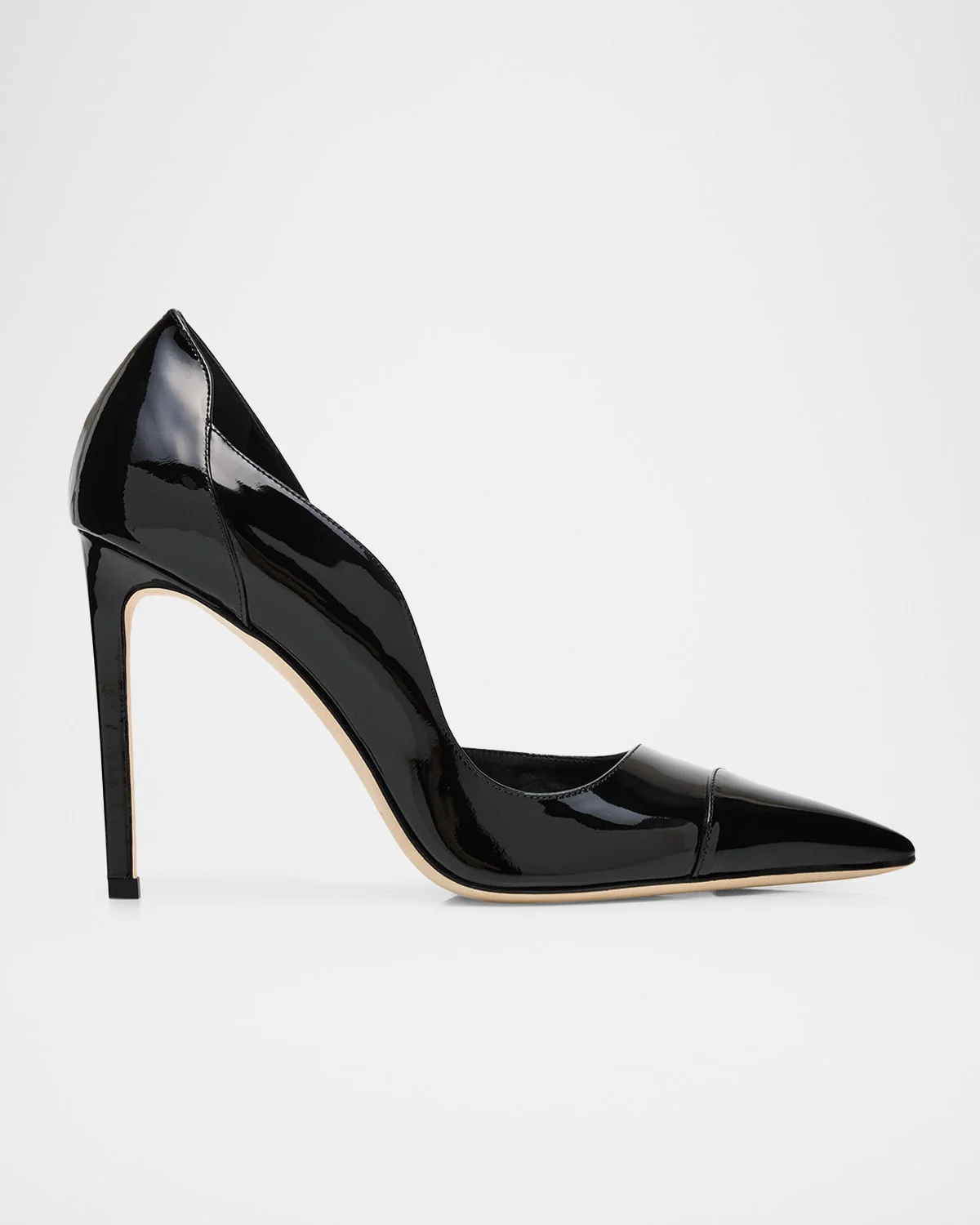 100mm Brigitte Patent Leather d'Orsay Pumps - 1
