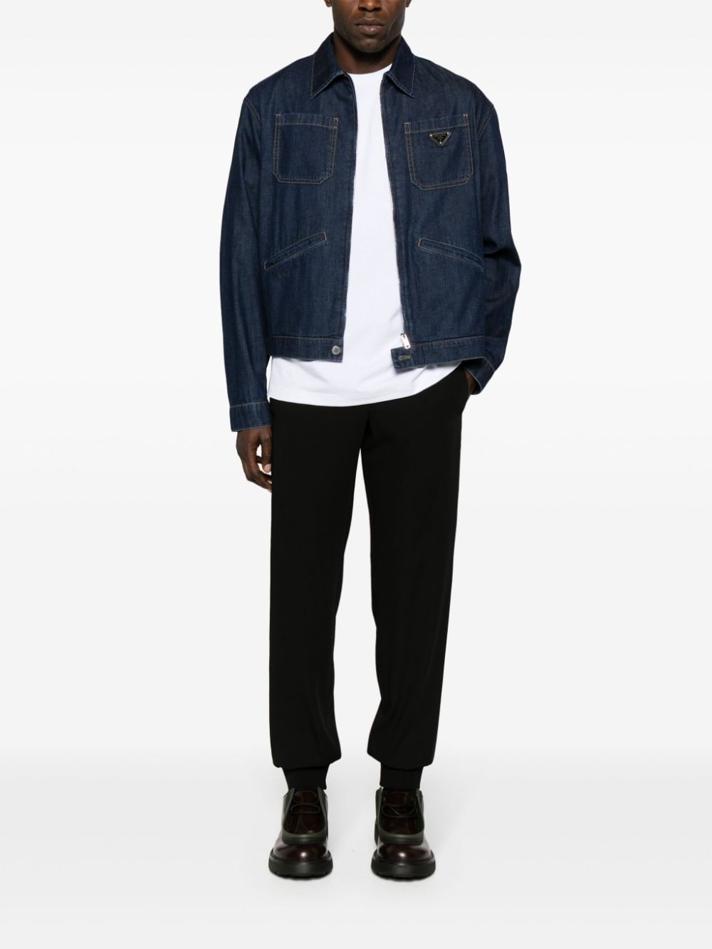 drawstring-waist tapered trousers - 2