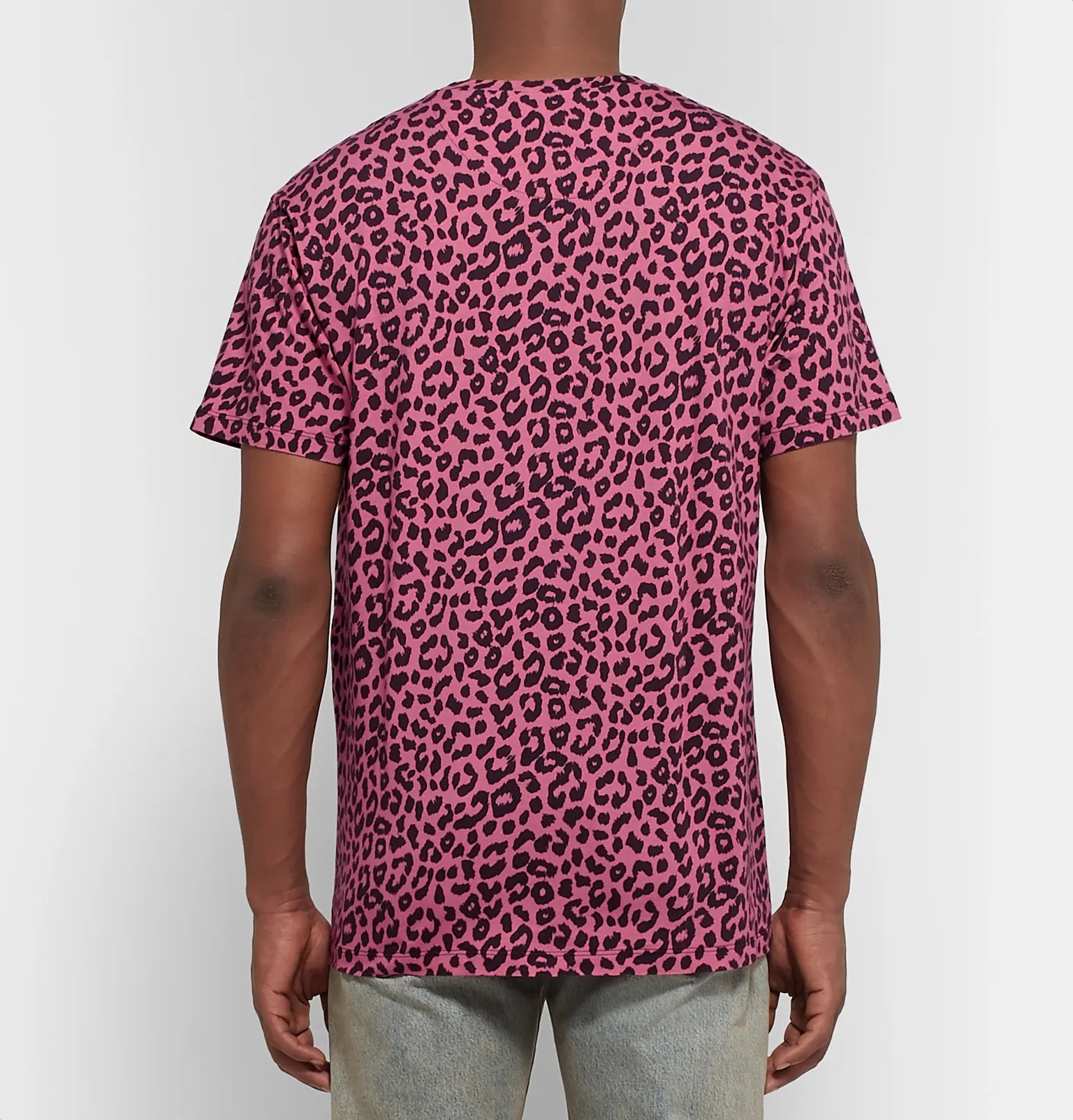 Logo and Leopard-Print Cotton-Jersey T-Shirt - 5