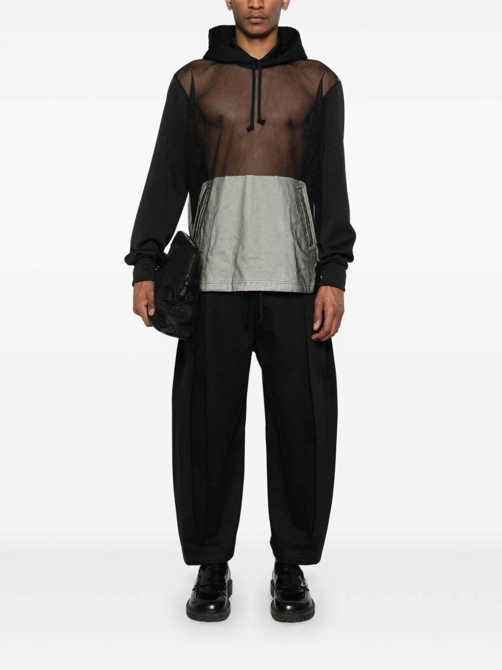 panelled hoodie - 2