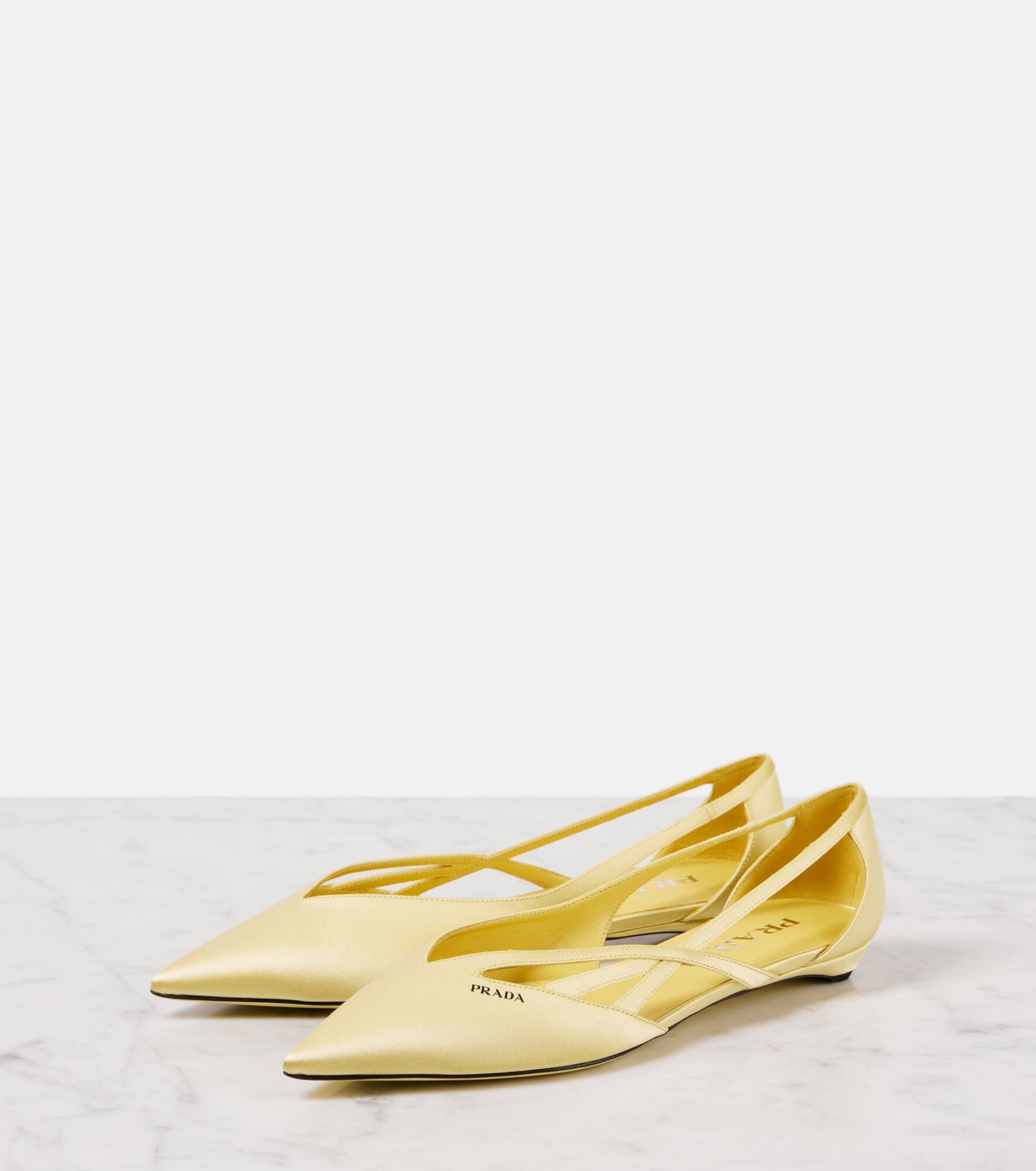 Logo satin ballet flats - 4