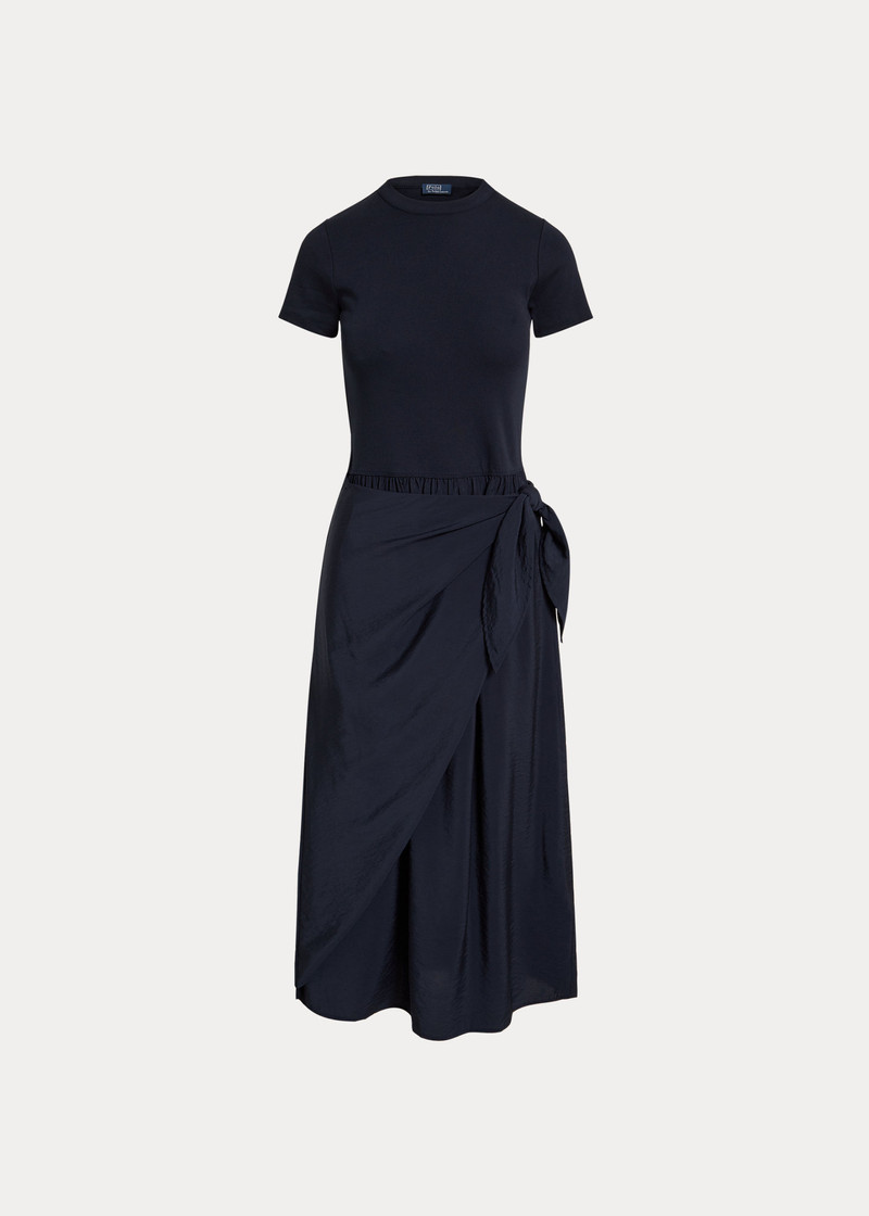 Faux-Wrap Tee Dress 1