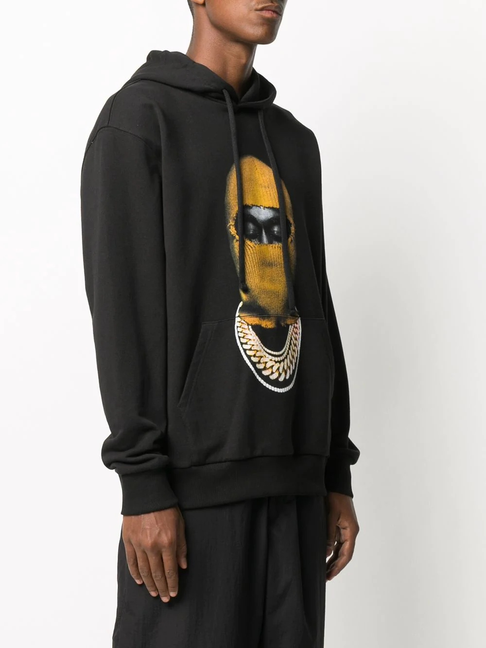 photograph print drawstring hoodie - 3