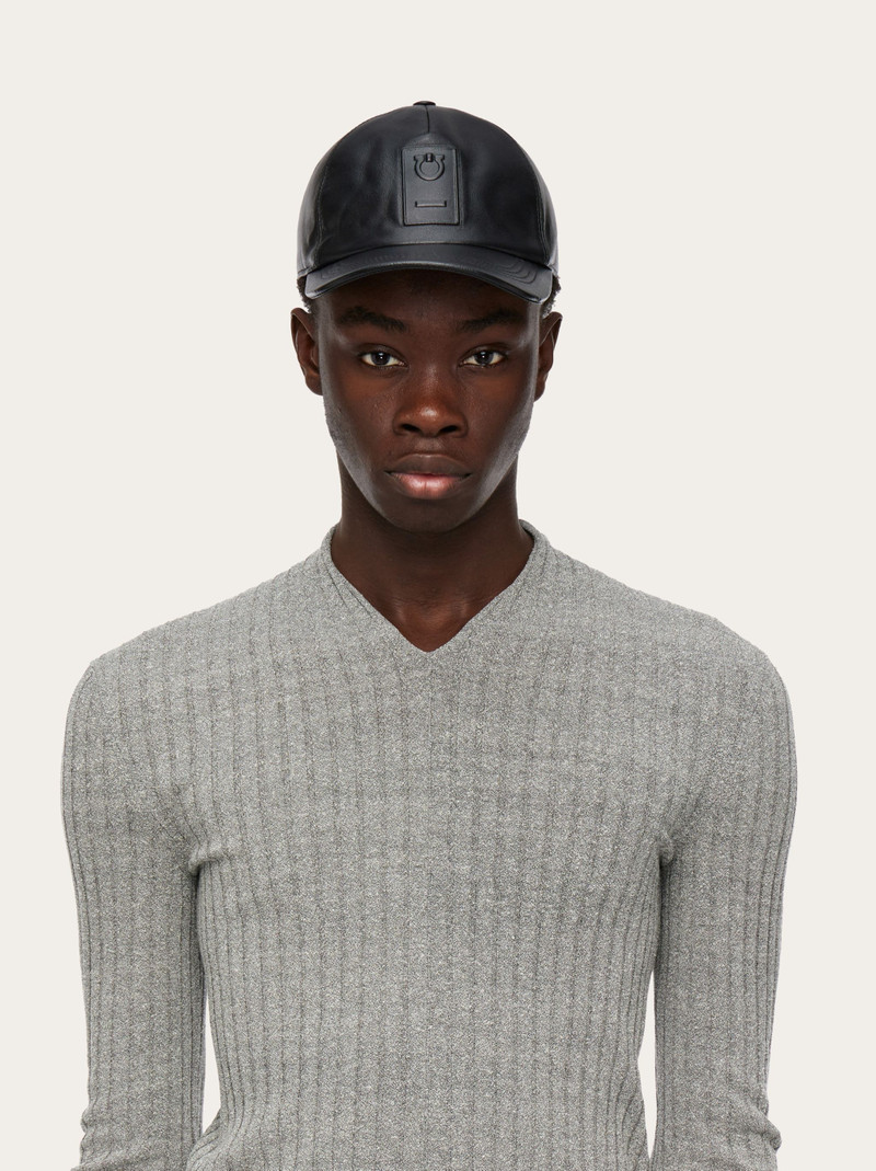 Nappa leather baseball cap 4