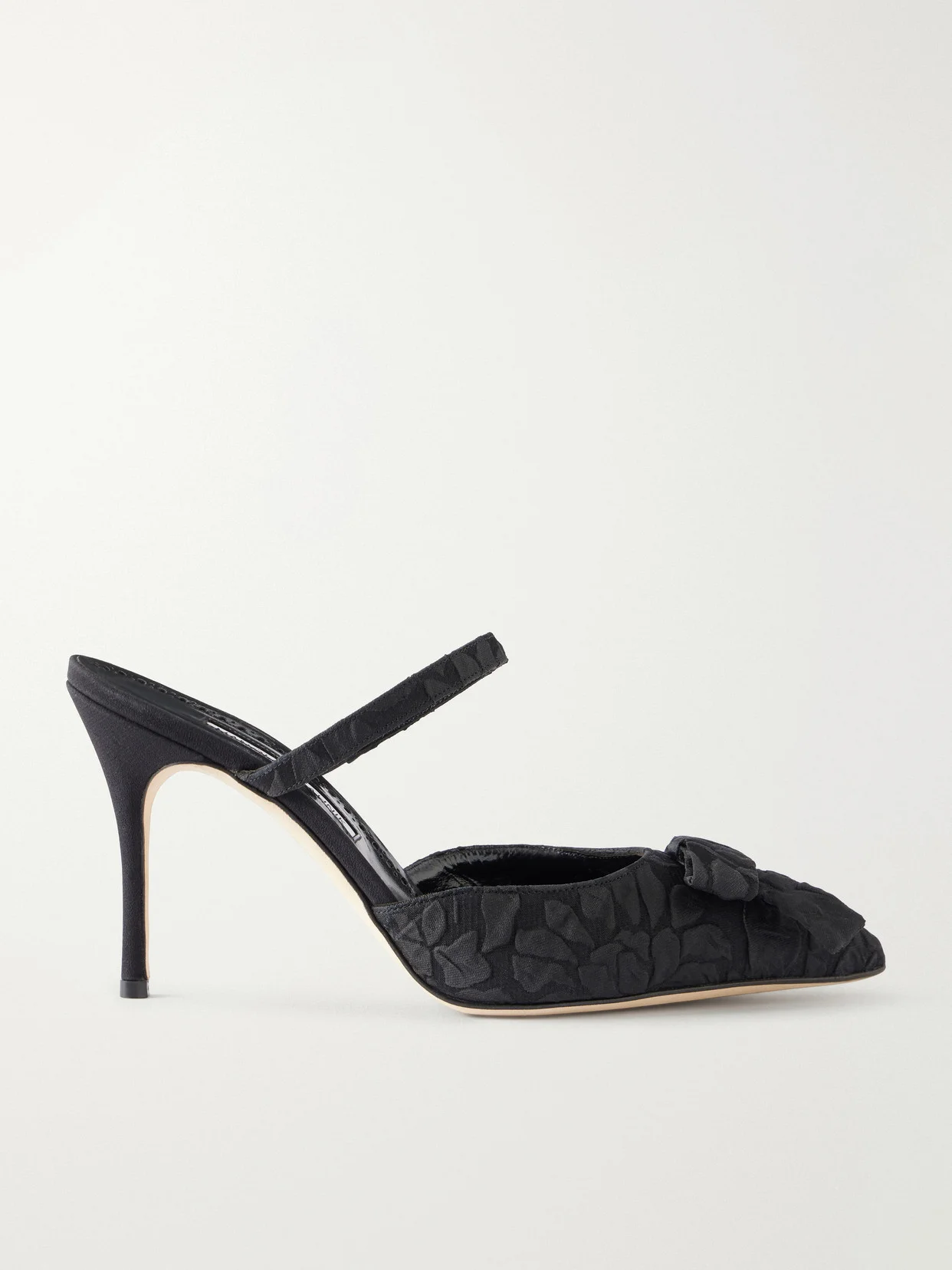 + Emilia Wickstead Lurum 90 Bow-embellished Jacquard Mules - 1