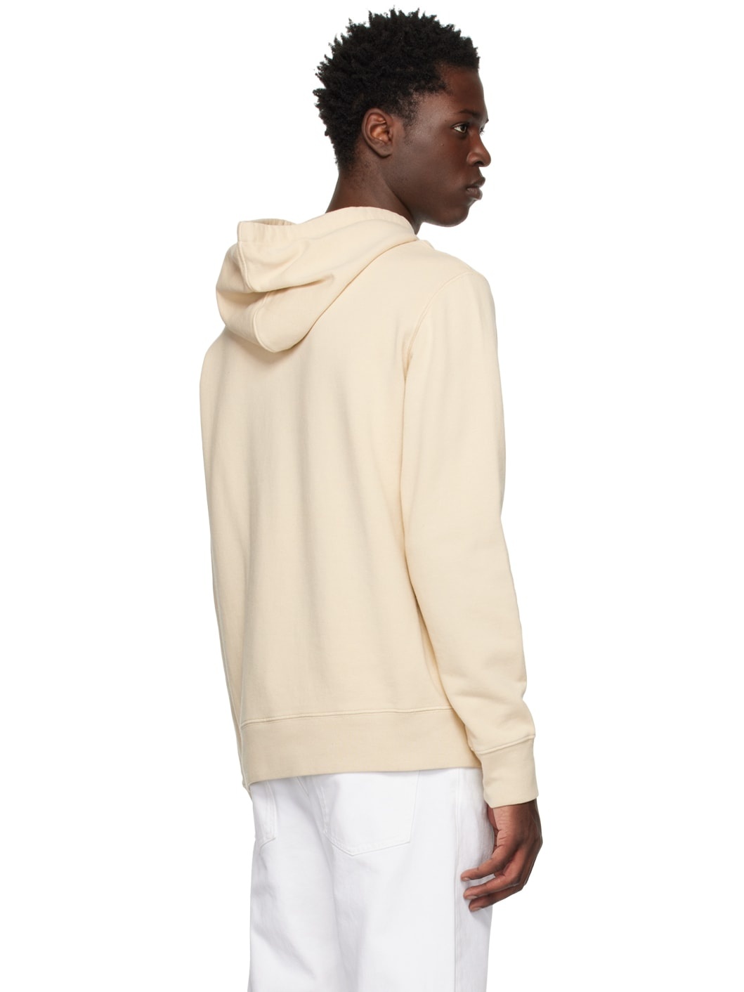 Beige Lettering Hoodie - 3