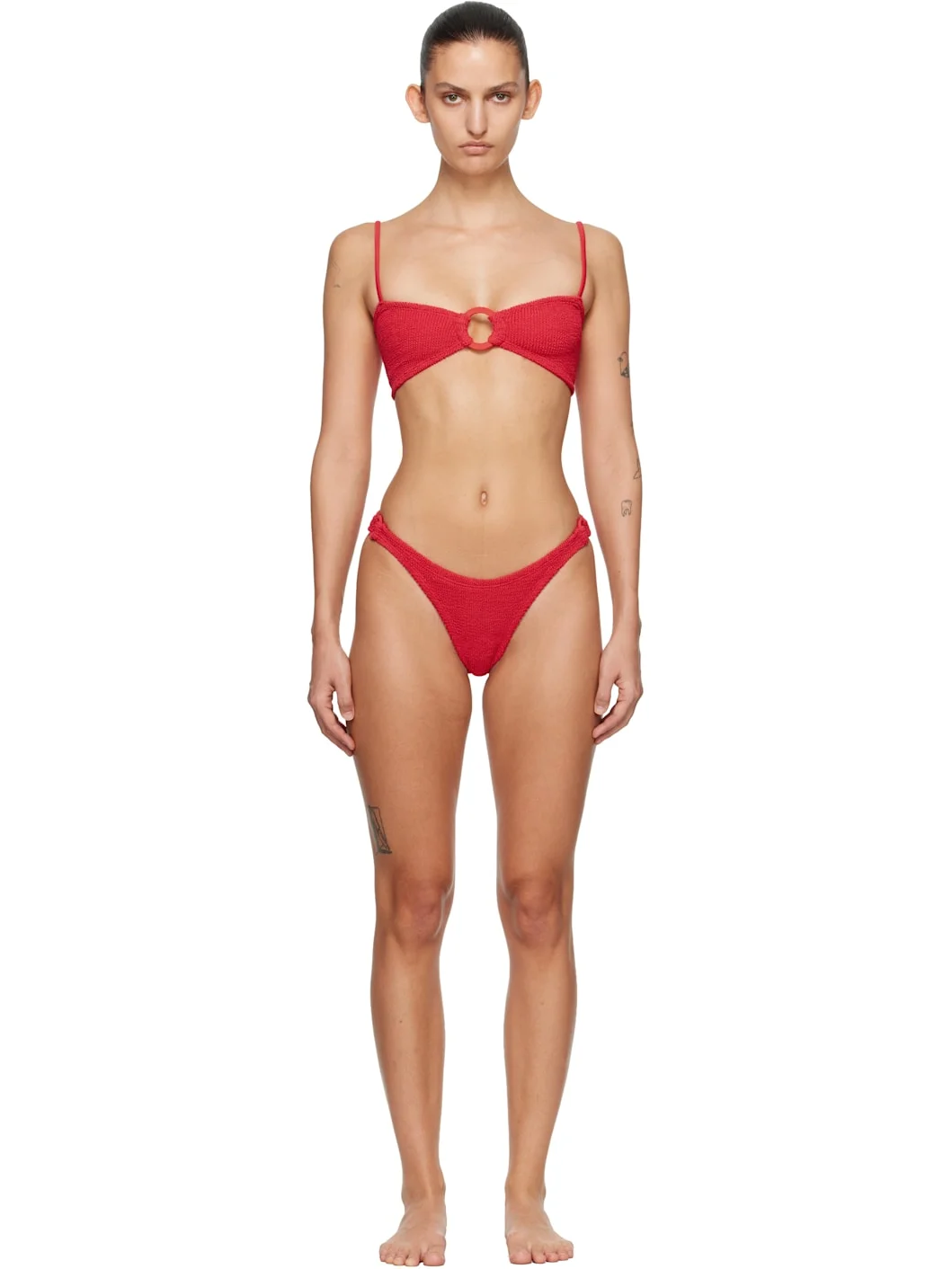 Red Misty Tonal Hoop Bikini - 1