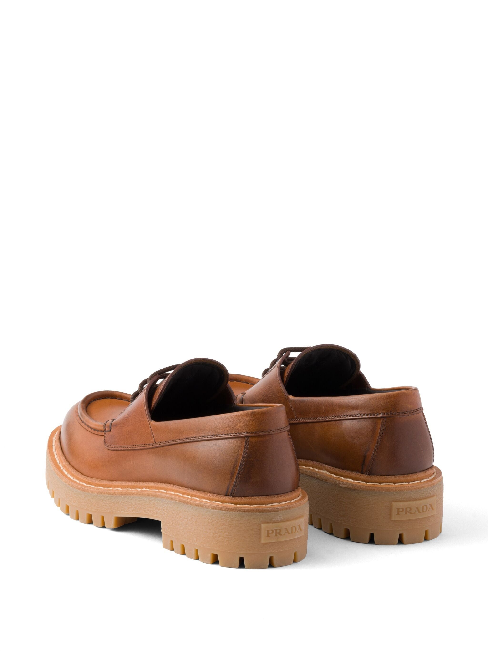 45mm Lace-up Leather Loafers - 4