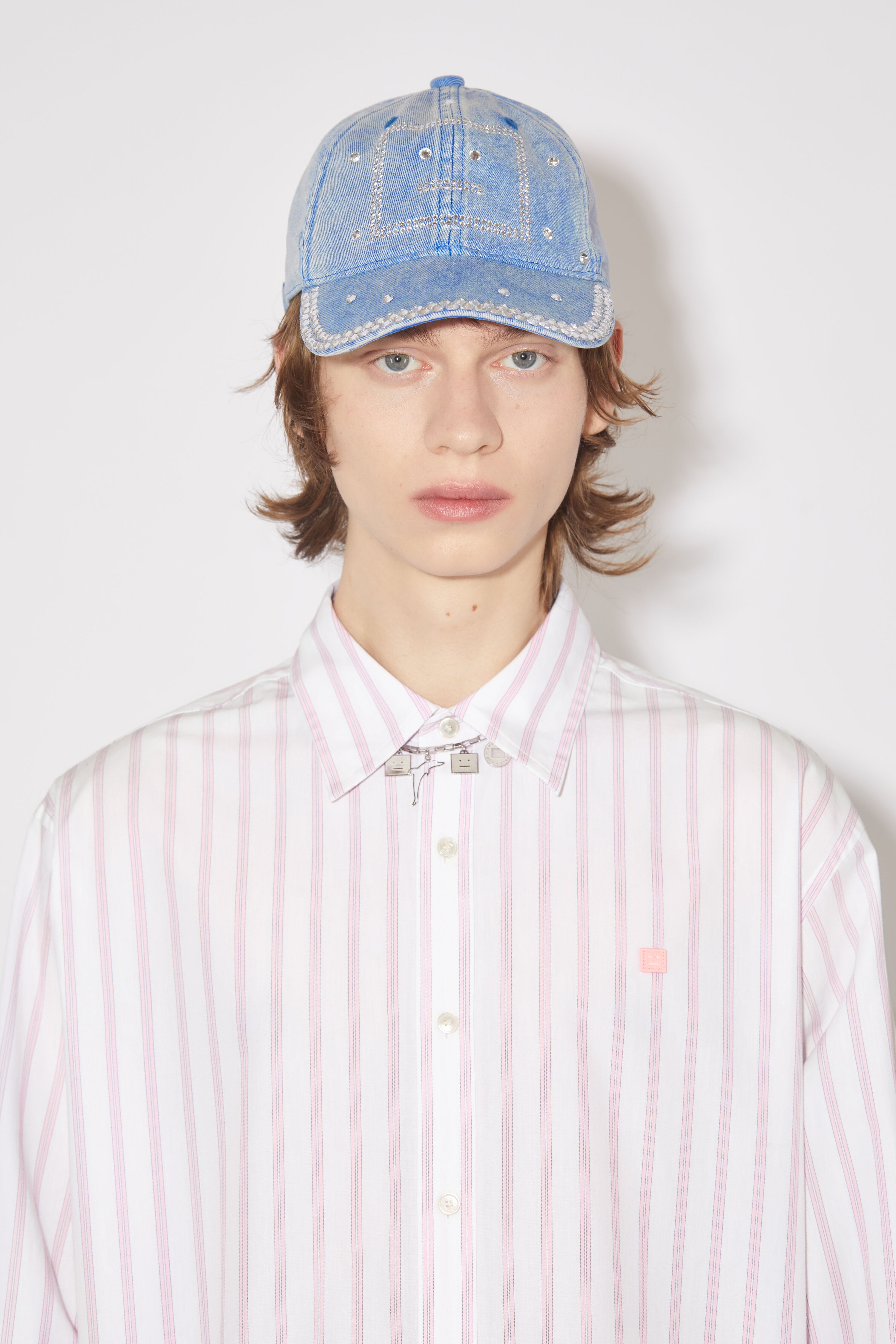 Crystal face logo cap - Electric blue - 3