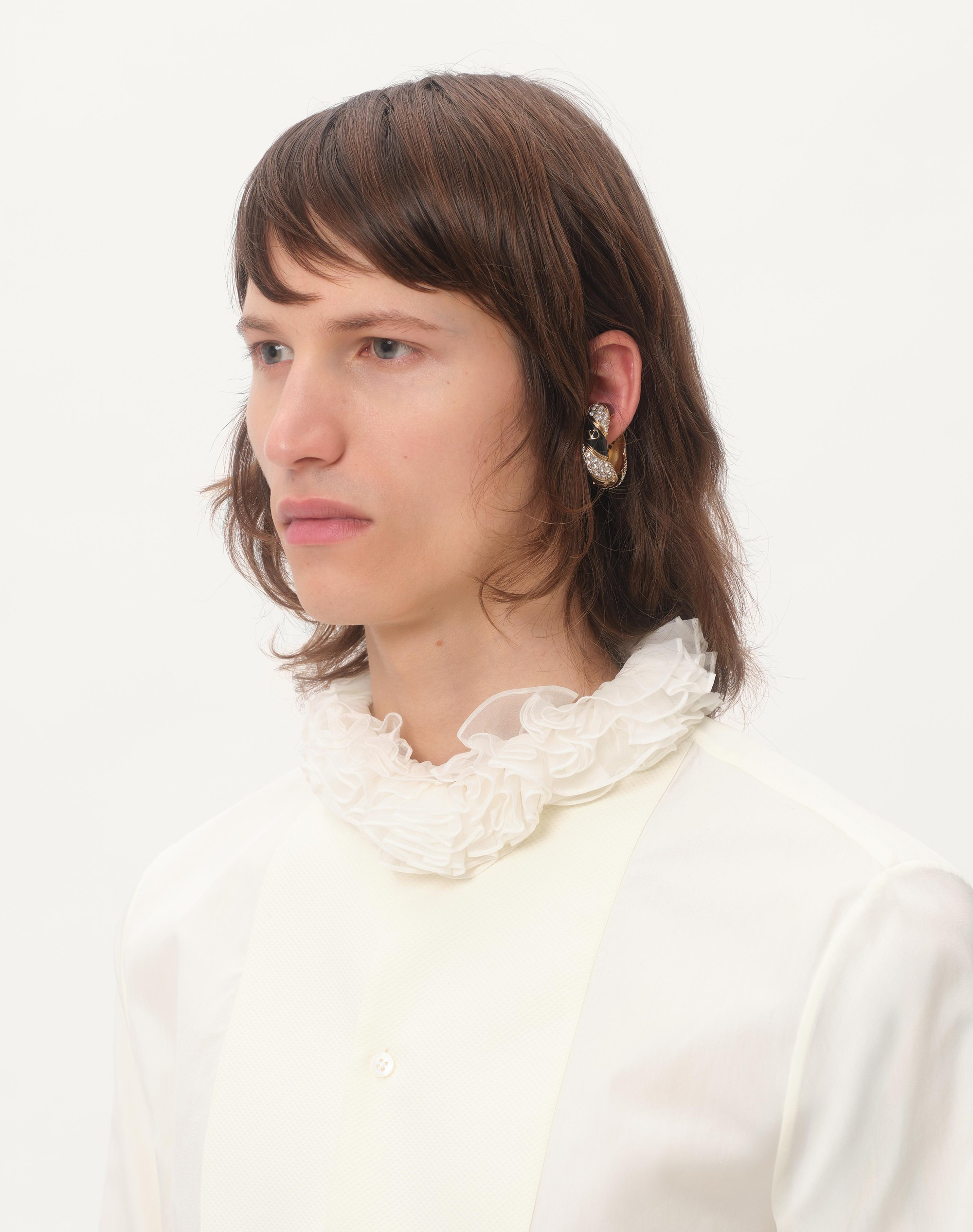 VALENTINO GARAVANI PAS PLUS EARRINGS IN METAL, ENAMEL, PEARL AND SWAROVSKI® CRYSTALS - 2