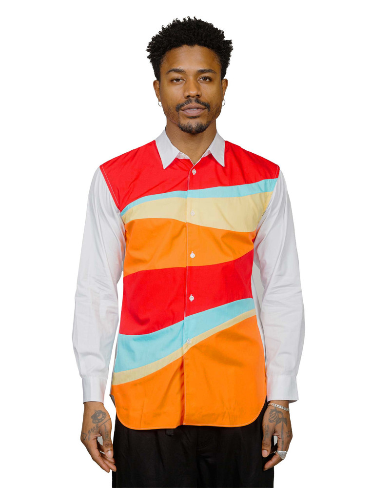 Comme des Garçons SHIRT Coloured Stripe Shirt White Mix outlook