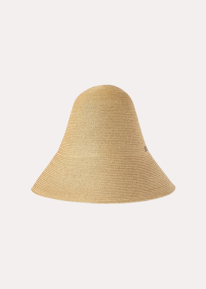 Woven paper straw hat crème - 1
