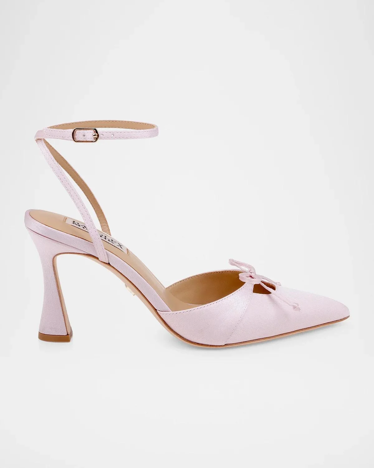 80mm Yara II Satin Ankle-Strap Pumps - 1