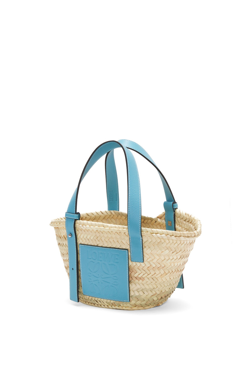 Small Basket bag in palm leaf and calfskin 2