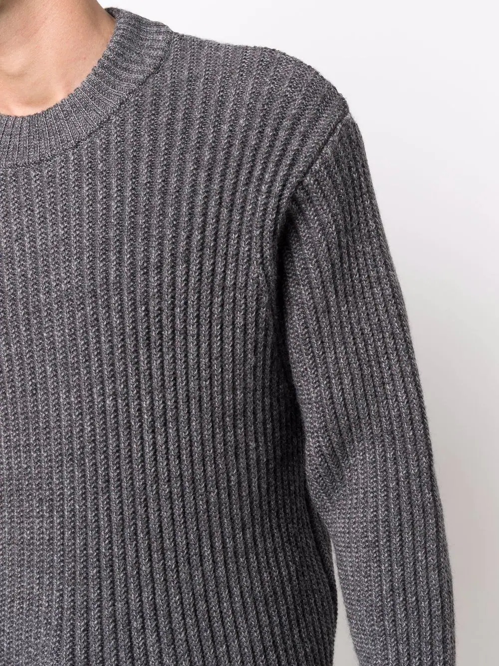 ribbed-knit crew-neck jumper - 5