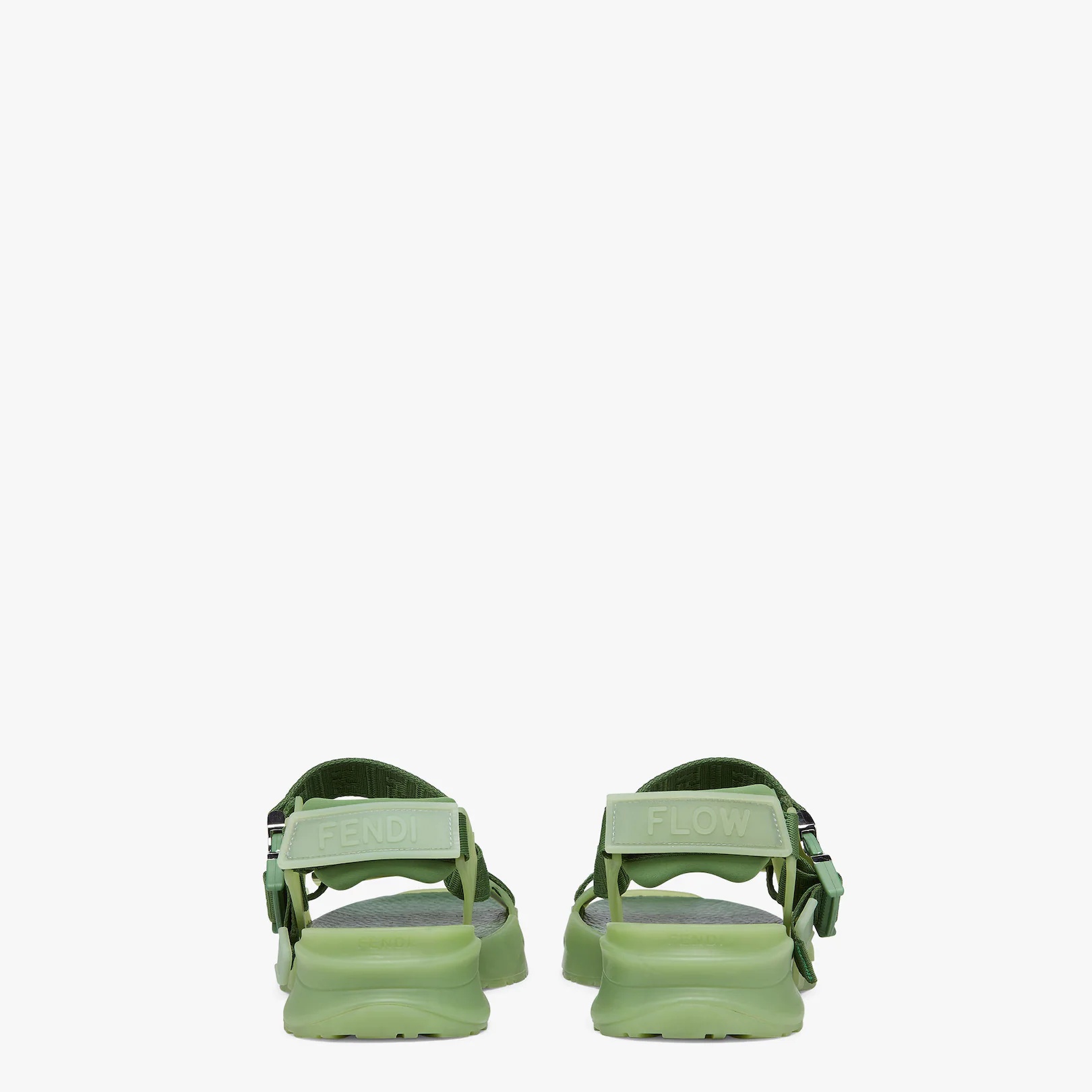 Green fabric sandals - 3