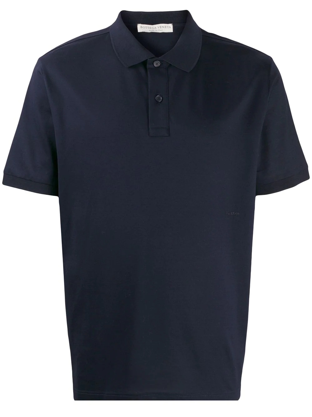 ribbed collar polo shirt - 1