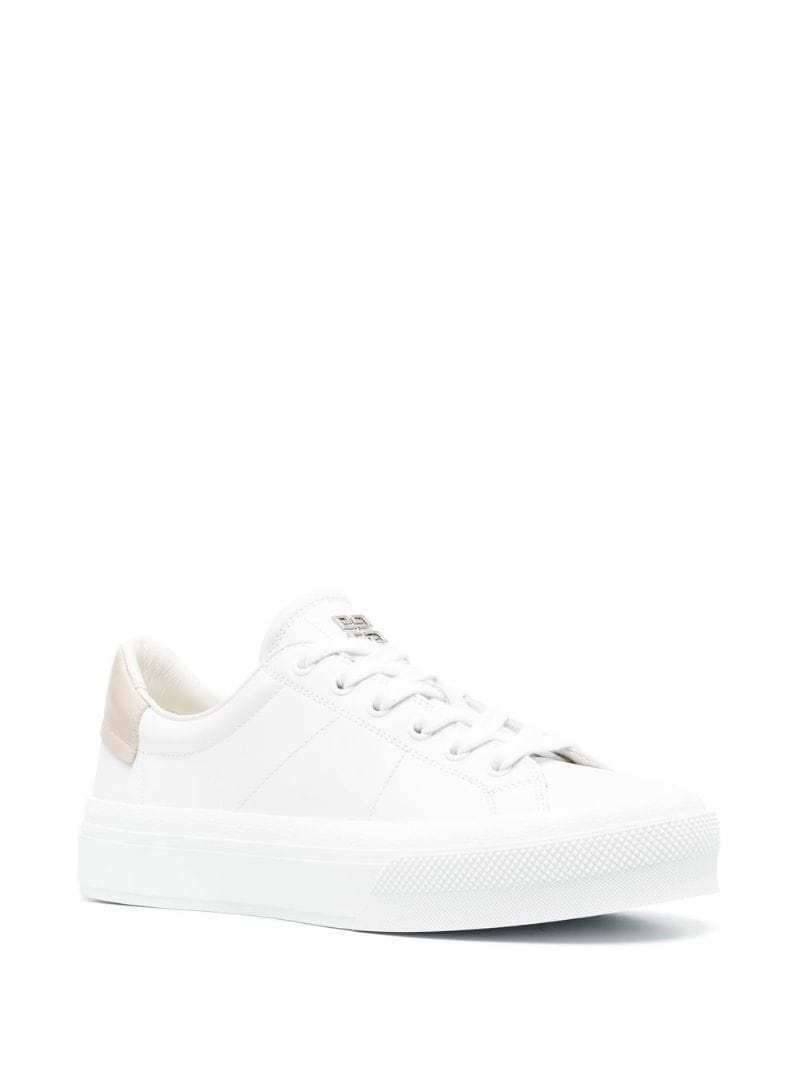 two-tone low-top sneakers - 2