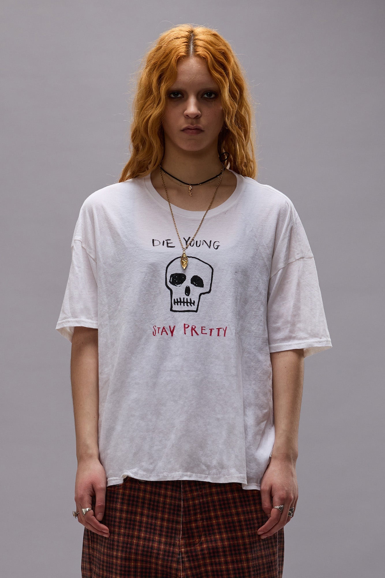 DIE YOUNG STAY PRETTY RELAXED T - ECRU -R13 - 3